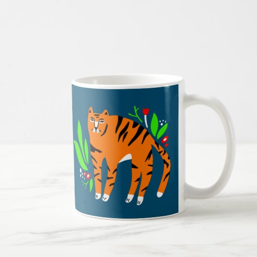 Mug Tigre à flowers (Droite)