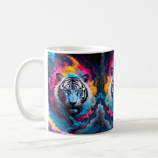 Mug Tigre à l'aspect mystique et éthéré (Gauche)