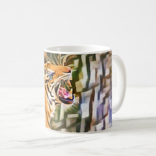 Mug Tigre Abstrait (Devant droit)