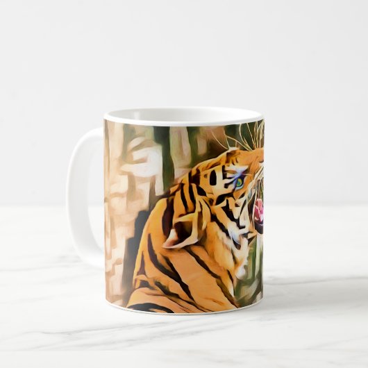 Mug Tigre Abstrait (Devant gauche)