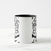 Mug Tigre Abstrait noir et blanc (Centre)