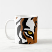 Mug Tigre, Chat Sauvage sur Fond Noir (Gauche)