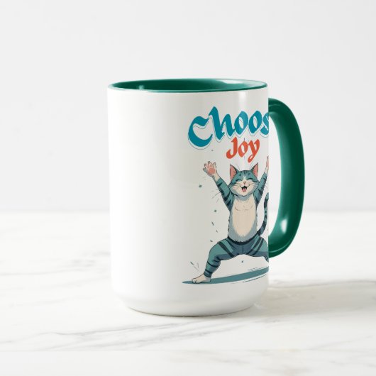 Mug Tigre : Choisissez Joy (Devant droit)