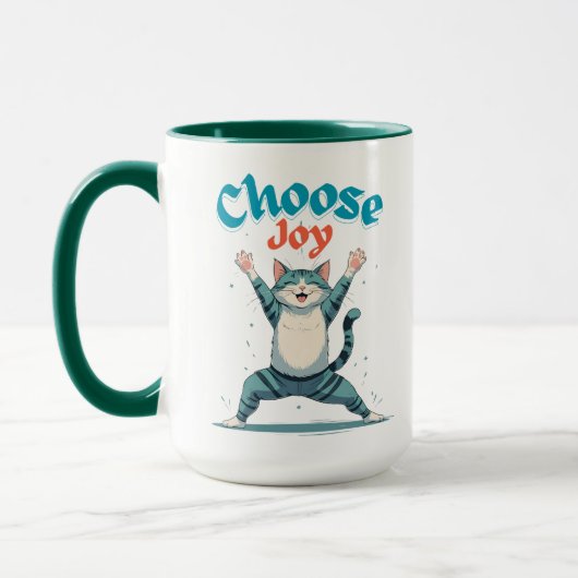 Mug Tigre : Choisissez la Joie (Gauche)
