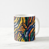 Mug Tigre coloré Abstrait (Devant droit)