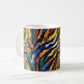 Mug Tigre coloré Abstrait (Devant gauche)