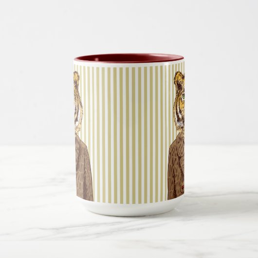 Mug Tigre dans l'usage de soirée (Centre)