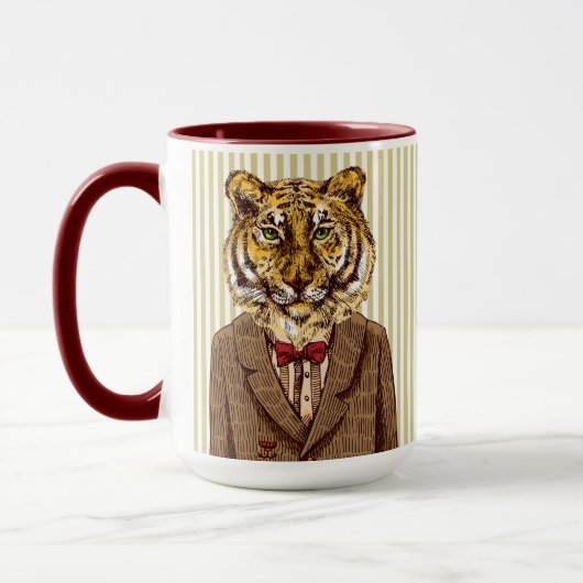 Mug Tigre dans l'usage de soirée (Gauche)