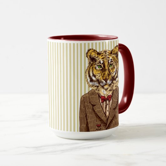 Mug Tigre dans l'usage de soirée (Devant droit)