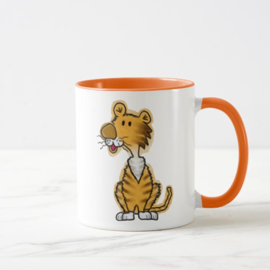 Mug Tigre de bande dessinée (Droite)