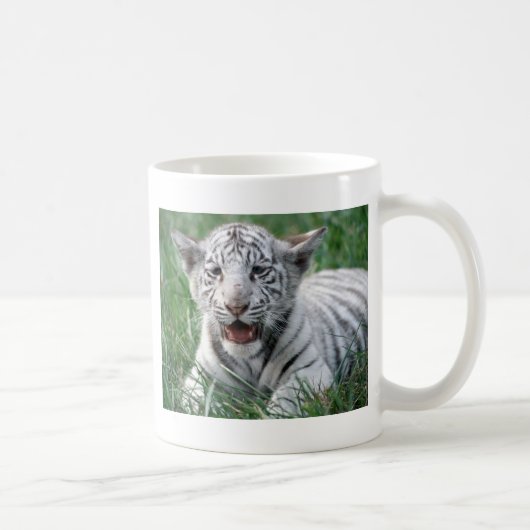 Mug Tigre de blanc de bébé (Droite)