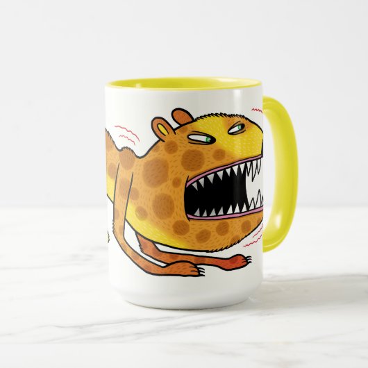 Mug Tigre de chat en colère léopard (Devant droit)