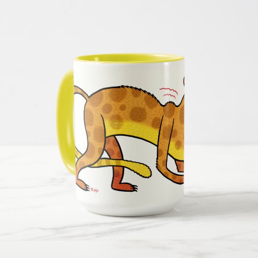 Mug Tigre de chat en colère léopard (Devant gauche)