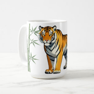 Mug Tigre de dessin animé Cadeau Amateur de tigre Oran