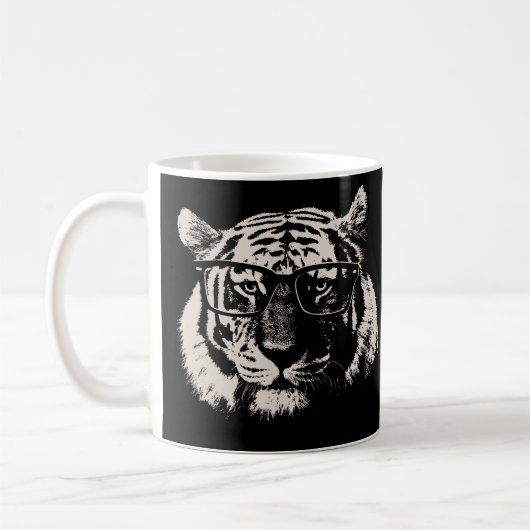 Mug Tigre de hippie avec des verres (Gauche)