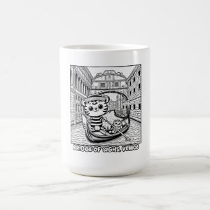 Mug Tigre de Kawaii au Pont des Soupirs Venise