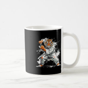 Mug Tigre de kickboxing aquarelle arts martiaux karaté