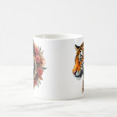 Mug Tigre de Steampunk avec illustration Rose. (Centre)