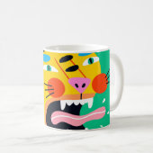 Mug Tigre drôle Abstrait (Devant droit)