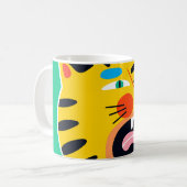 Mug Tigre drôle Abstrait (Devant gauche)