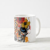 Mug Tigre et crâne, mule d'art contemporain (Devant droit)