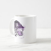 Mug Tigre fait face pourpre (Devant gauche)