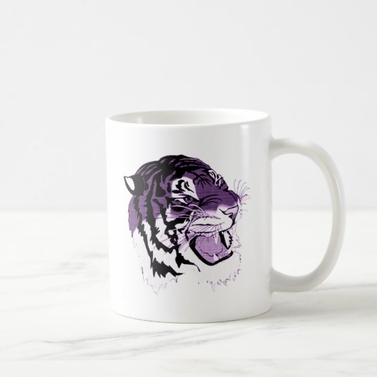 Mug Tigre fait face pourpre (Droite)