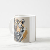 Mug Tigre géométrique (Devant gauche)