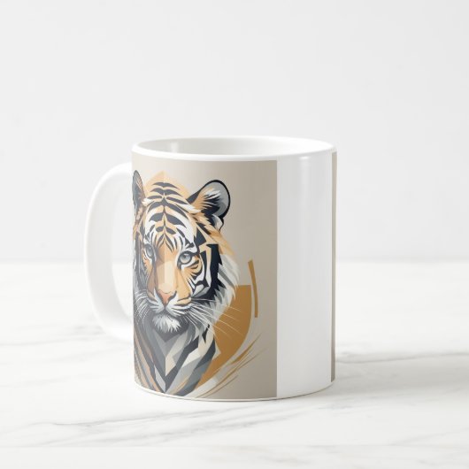 Mug Tigre géométrique (Devant gauche)