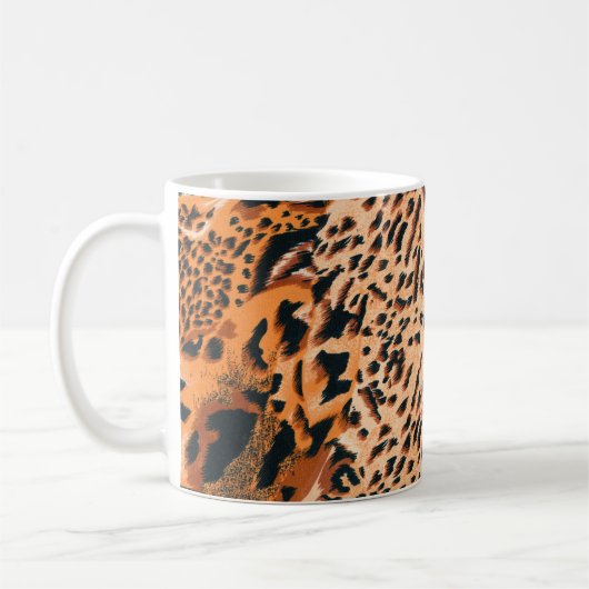 Mug Tigre, léopard et jaguar sans joint. Textu sans co (Gauche)