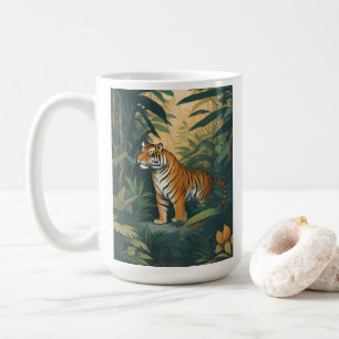 Mug Tigre majestueux dans la Jungle Elégant Art de la 