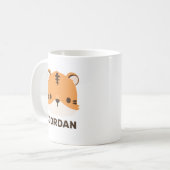Mug Tigre mignon avec nom personnalisé (Devant gauche)