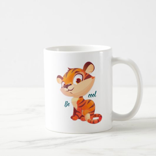 Mug Tigre Mignon Sois Cool Dessin Animé (Droite)