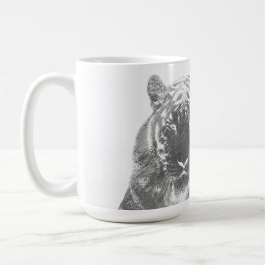 Mug Tigre noir et blanc (Gauche)