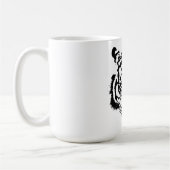 Mug Tigre noir et blanc Pop Art Motivation (Gauche)