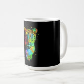 Mug Tigre Pop Art coloré (Devant droit)