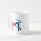 Mug Tigre rayé arc-en-ciel (Devant gauche)