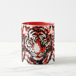 Mug Tigre rouge réaliste - Coupe du café