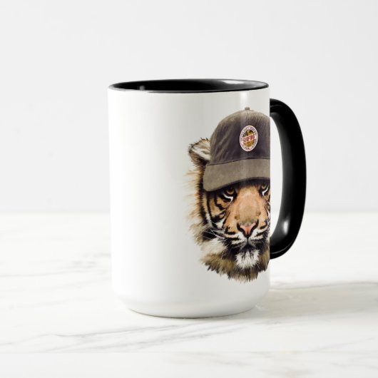 Mug Tigre surfant (Devant droit)