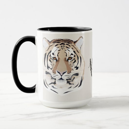 Mug Tigre, visage de tigre, symbole 2022 (Gauche)