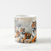 Mug Tigres à l'aquarelle du repos (Centre)