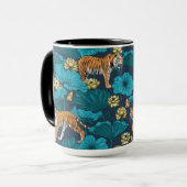 Mug Tigres dans l'étang jaune de lotus (Devant gauche)