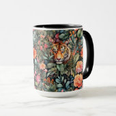 Mug Tigres, fleurs et feuillage (Devant droit)