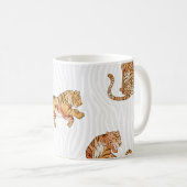 Mug Tigres sauvages : Motif d'animaux d'aquarelle. (Devant droit)