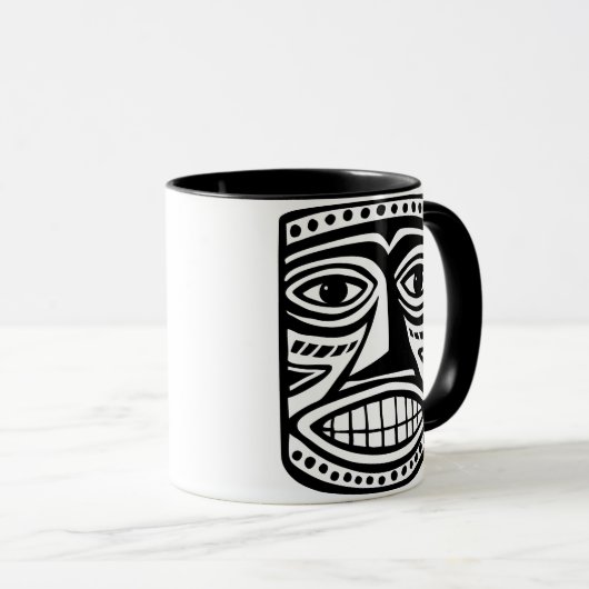Mug Tiki Toby - noir (Devant droit)