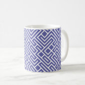 Mug Tiled Lines 10 PRINT Generative (Periwinkle Fill) (Devant droit)