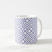 Mug Tiled Lines 10 PRINT Generative (Periwinkle Lines) (Devant droit)