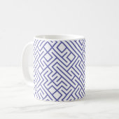 Mug Tiled Lines 10 PRINT Generative (Periwinkle Lines) (Devant gauche)