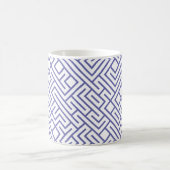 Mug Tiled Lines 10 PRINT Generative (Periwinkle Lines) (Centre)