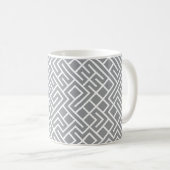 Mug Tiled Lines Generative (Grey Fill) Unique (Devant droit)